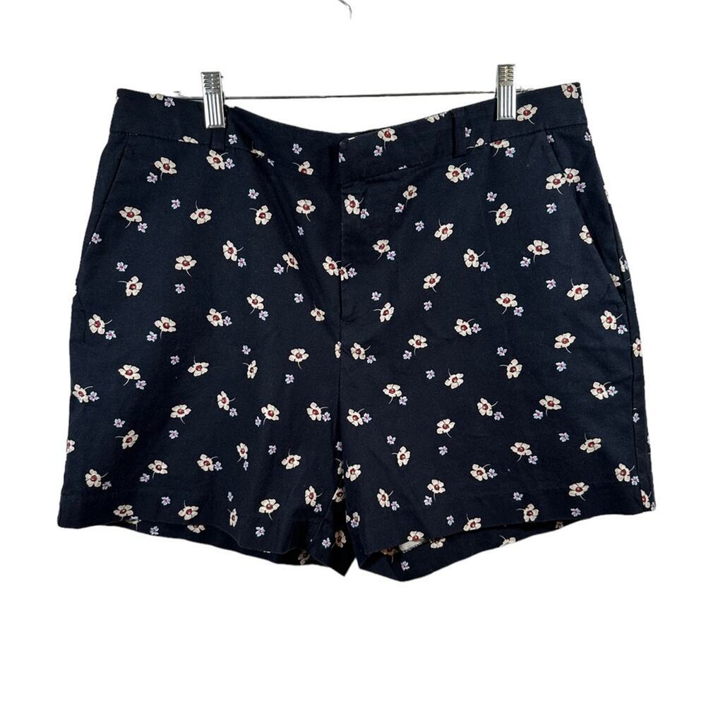 Banana Republic Navy Flower 5in inseam shorts NWT size 14